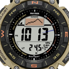 Casio Pro Trek PRG-340SC-5DR Men's Solar Outdoor Watch, Triple Sensor (Altimeter, Barometer, Compass), Bio-Based Resin Strap, Tough Solar Power, 100M Water Resistant