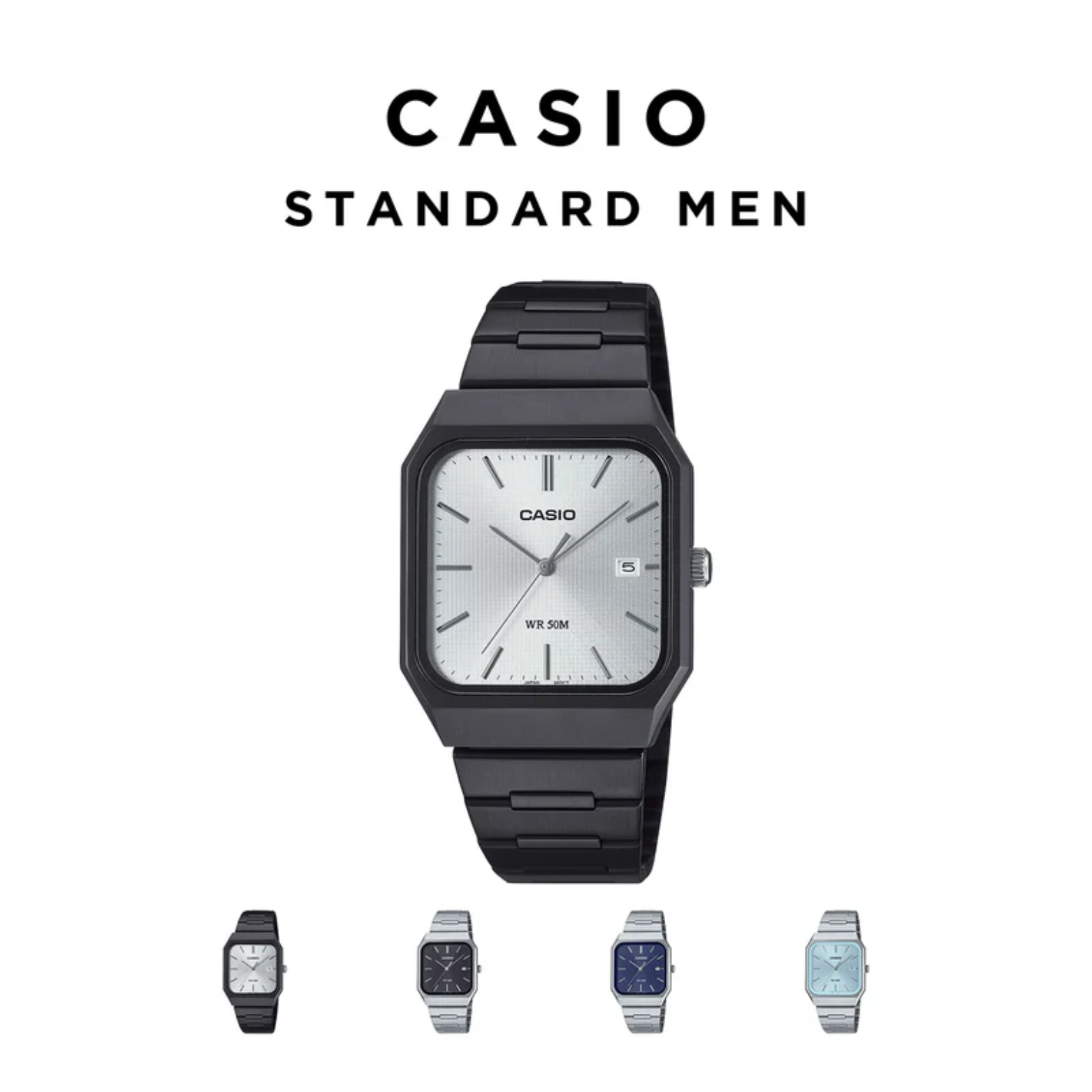 CASIO MTP-B185B Series Men’s Analog Watch – Black IP Stainless Steel, Minimalist Dial, Quartz Accuracy, Water Resistant - THE HAPPY BUY
