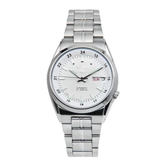 SEIKO SNK559J1 – Japan-Made Automatic Watch – 36mm Stainless Steel Case – White Dial with Day/Date Function – 30M Water Resistance - THE HAPPY BUY