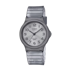 Casio watch with a patterned band on a white background