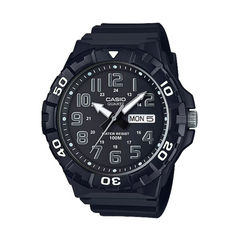 Black Casio watch on a white background