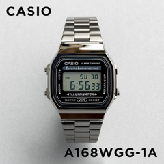 CASIO A168WGG-1ADF Vintage Digital Watch – Men's Classic Green Stainless Steel LED Chronograph Alarm Quartz Retro Timepiece