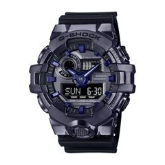 CASIO G-SHOCK GM-700P-6ADR Analog Digital Men's Watch Purple Resin Strap Metallic Bezel 200M Water Resistant