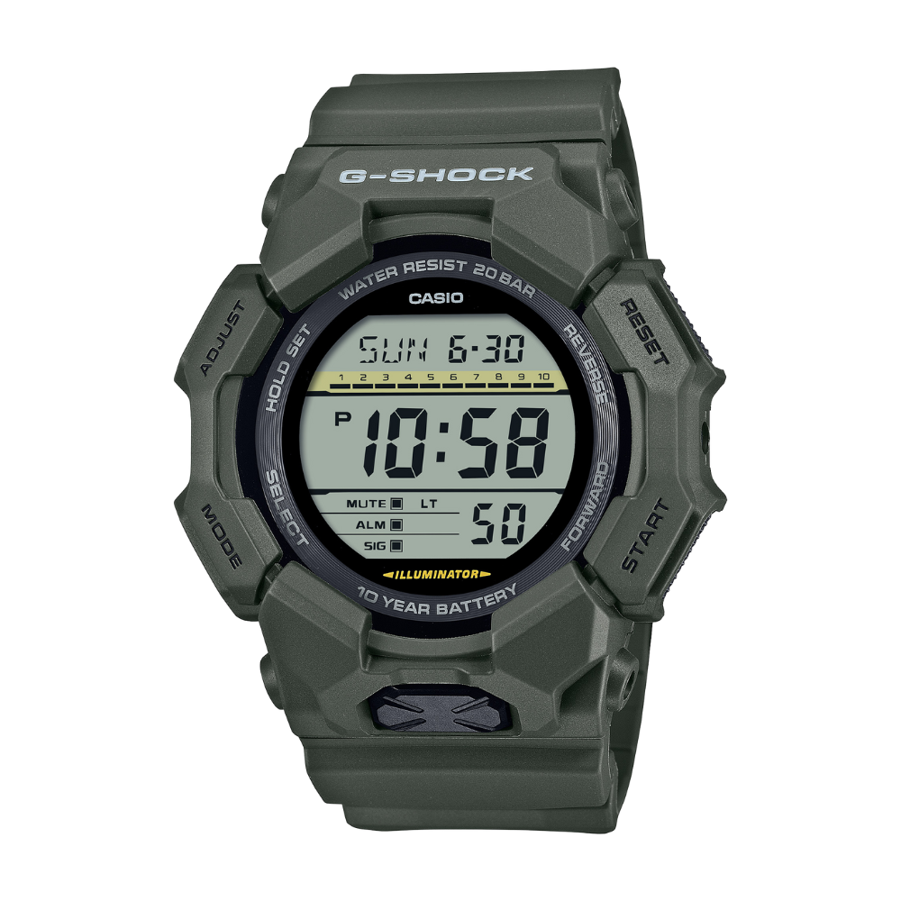 Casio G-Shock digital watch on a white background