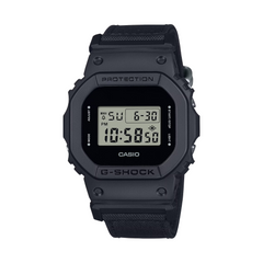 Black Casio G-Shock digital watch on a white background
