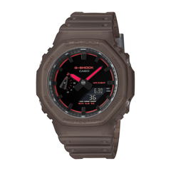 Brown Casio G-Shock watch on a white background