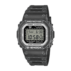 Black Casio G-Shock digital watch on a white background
