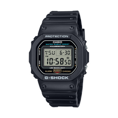 Black Casio G-Shock digital watch on a white background
