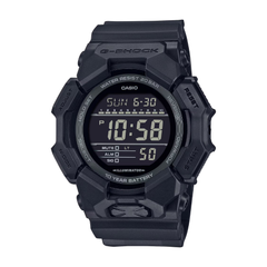 Black Casio G-Shock digital watch on a white background