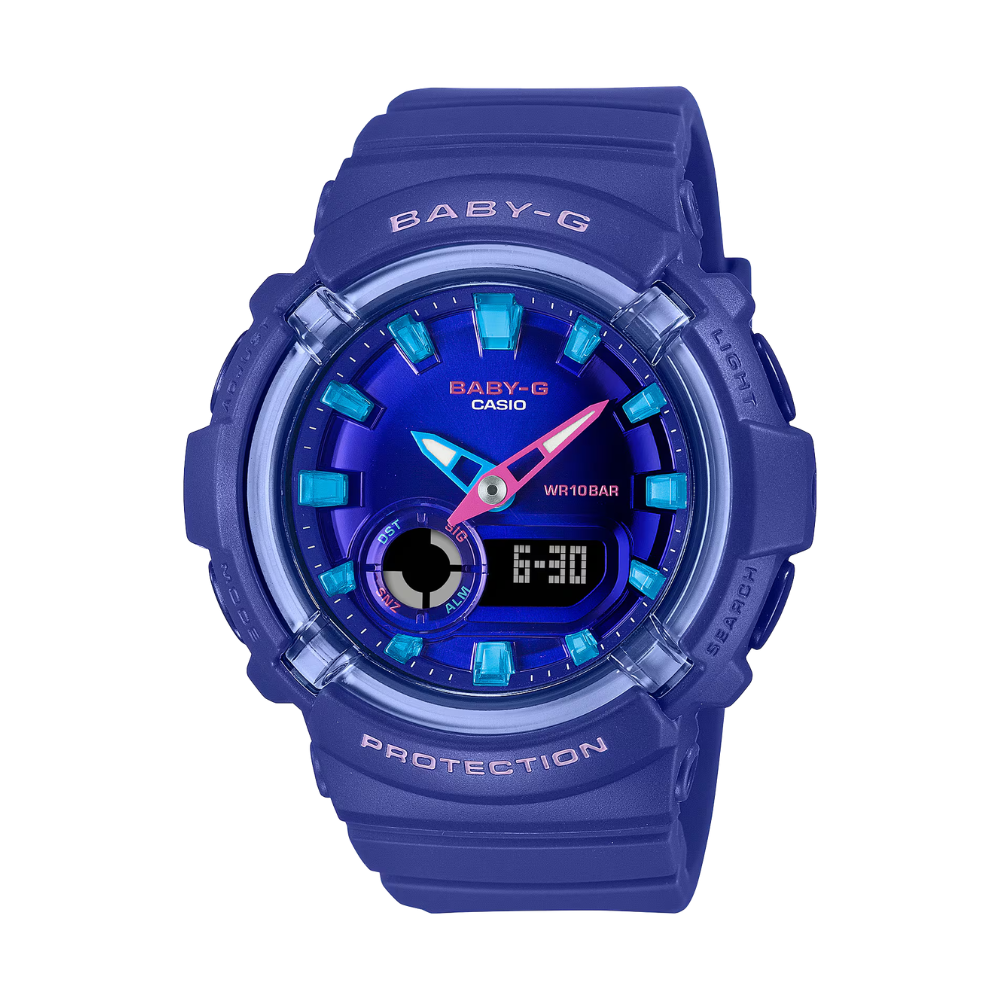 CASIO G-SHOCK BGA-280DN-2ADR – Women's Analog Digital Watch, Shock Resistant, 100M Water Resistant, LED Light, Resin Strap, Blue