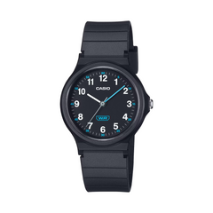 Black Casio watch on a white background