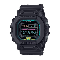 Black Casio G-Shock digital watch on a white background