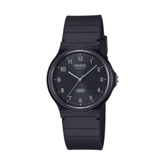 Black Casio watch on a white background