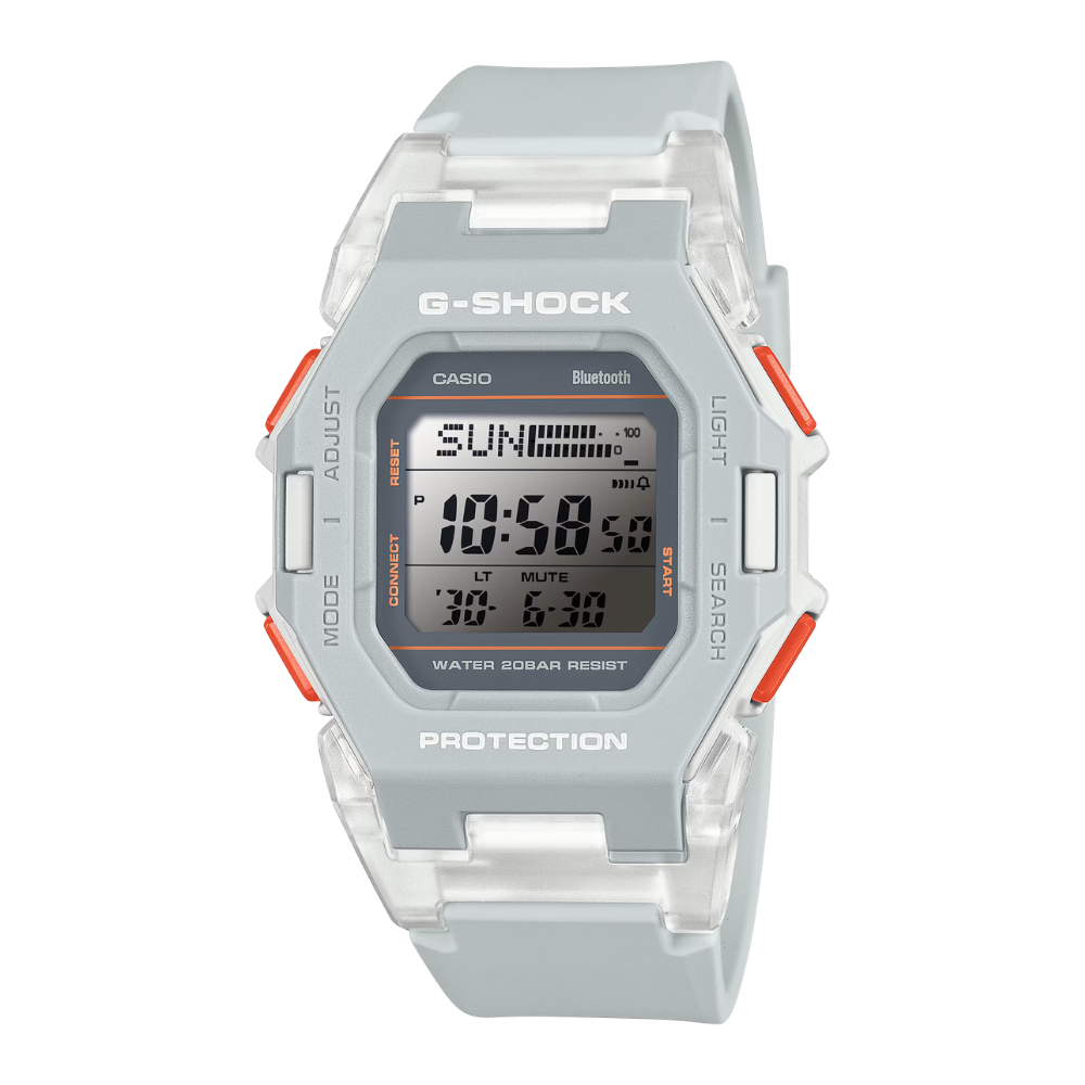 Casio G-SHOCK GD-B500S-8DR Digital Watch for Men | Bluetooth Smartphone Link | Step Tracker | Shock Resistant | 200M Water Resistant | Grey Resin Strap