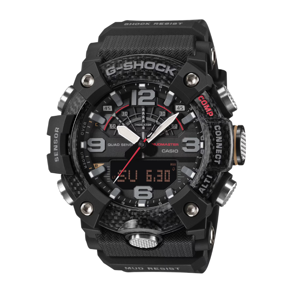 CASIO G-SHOCK GG-B100X-1ADR MUDMASTER Analog Digital Men's Watch Carbon Bezel Bluetooth Quad Sensor 200M Water Resistant