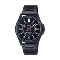 Black Casio watch on a white background