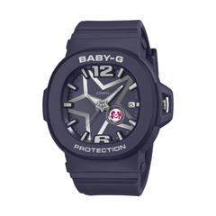 Navy blue Casio Baby-G watch on a white background