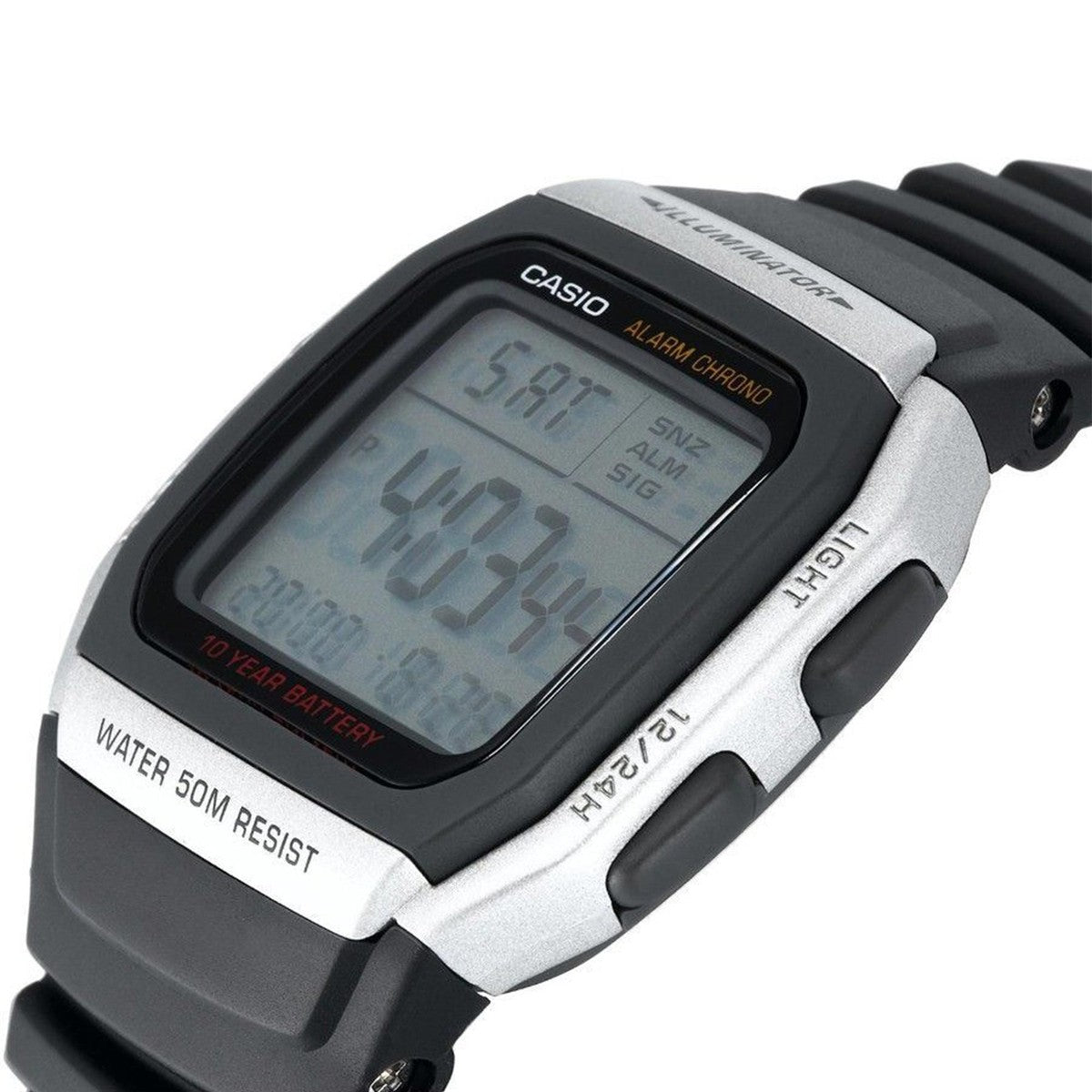 CASIO W-96H Series Standard Digital Watch – 10-Year Battery, Dual Time, LED Backlight, Stopwatch, Alarm, Full Auto Calendar, 50M Water Resistance – Men’s Classic Sports Digital Watch