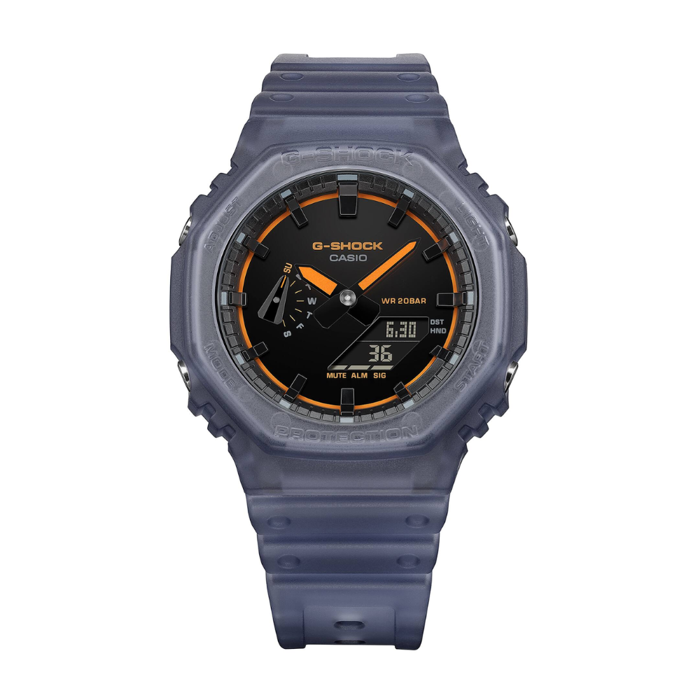 CASIO G-SHOCK GA-2100K-2ADR Analog Digital Men's Watch Blue Resin Strap 200M Water Resistant