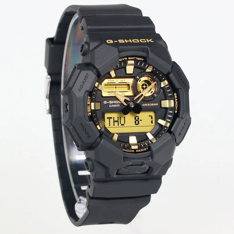 G-SHOCK GA-010GB-1A9 Men’s Analog-Digital Watch – Shock Resistant, 200M Water Resistance, Black & Gold