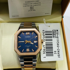 CASIO MTP-B195RG-2AVDF Men’s Analog Watch – Blue Dial, Rose Gold-Tone Metal Bracelet, Classic Dress & Everyday Style - THE HAPPY BUY