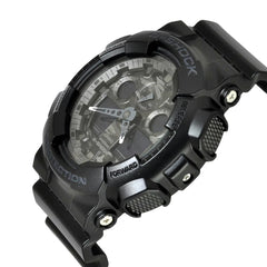 CASIO G-SHOCK GA-100CF-1ADR Analog Digital Men's Watch Black Camouflage Resin Strap 200M Water Resistant