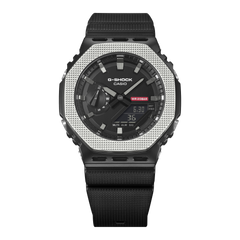 CASIO G-SHOCK GM-2100BM-1ADR Analog Digital Men's Watch Black Ion Plated Metal Bezel Resin Strap 200M Water Resistant
