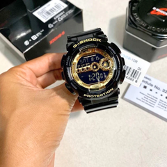 CASIO G-SHOCK GD-100GB-1DR Men's Digital Watch – Shock Resistant, 200M Water Resistant, LED Backlight, Large Display, Black & Gold