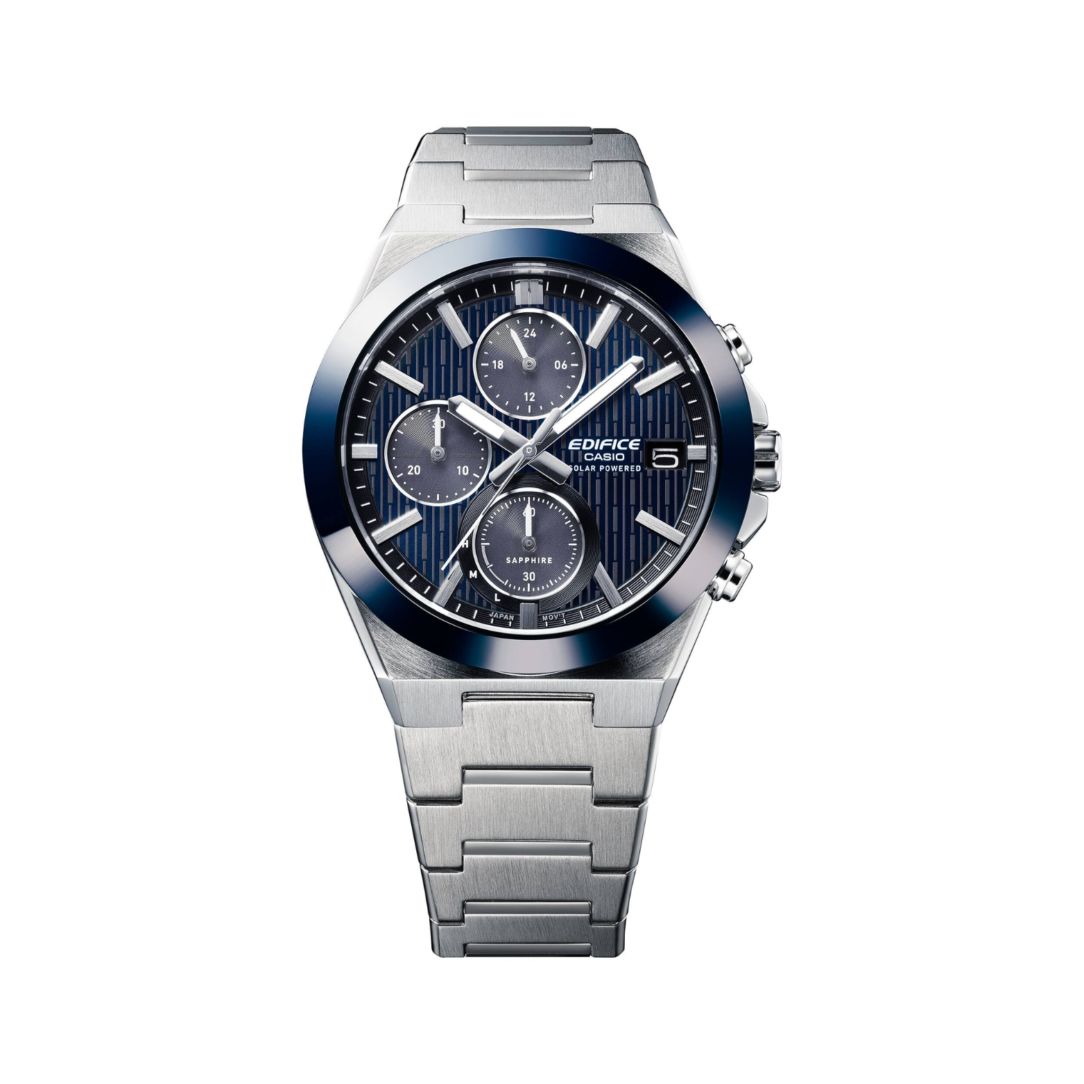 CASIO EDIFICE EFS-S650D-2ADF MODEL CERAMIC BEZEL SOLAR POWERED CHRONOGRAPH WATCHES