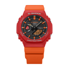 CASIO G-SHOCK GA-B2100DF-4A Analog-Digital Men’s Watch, Tough Solar, Bluetooth Connectivity, 200M Water Resistant, Red Resin Strap