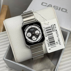 Casio MTP-M307D-1BVDF Men’s Analog Stainless Steel Watch – Black Dial, Day-Date & 24-Hour Subdials, 50M Water Resistant