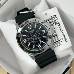 CASIO MTP-VD300-1BUDF Standard Analog Men’s Watch – Black Dial, Stainless Steel Case & Band, Day & Date Display, Quartz Movement, 50M Water Resistance, Mineral Glass – Men’s Classic Business Watch