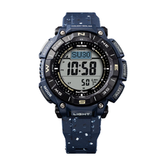 Casio Pro Trek PRG-340SC-2DR Men's Solar Outdoor Watch, Triple Sensor (Altimeter, Barometer, Compass), Bio-Based Resin Strap, Tough Solar, 100M Water Resistant