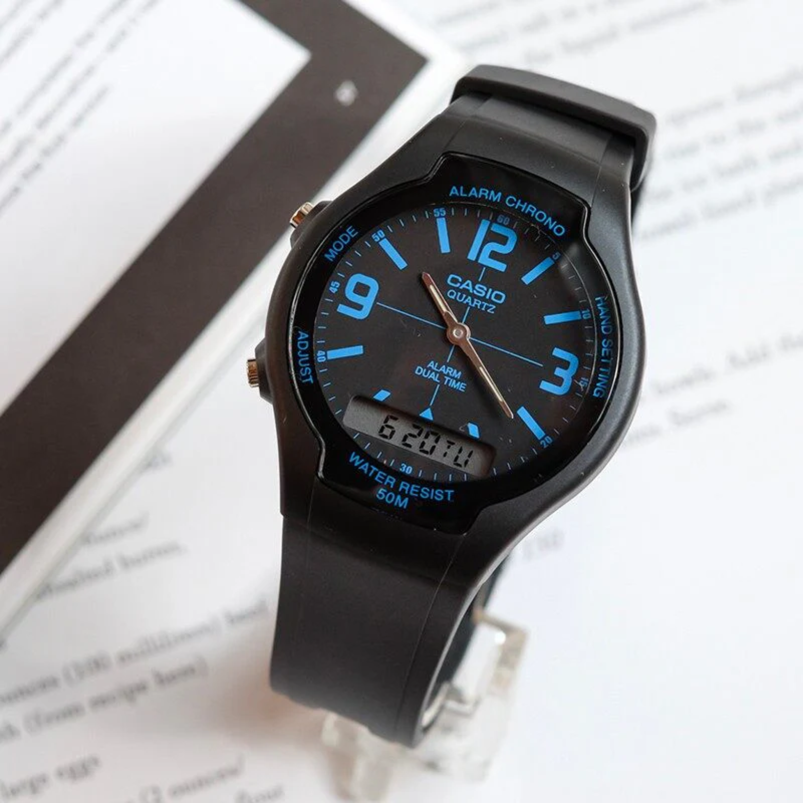 CASIO AW-90H-2BVDF MODEL ANALOG-DIGITAL COMBINATION WATCHES