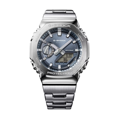 CASIO G-SHOCK GM-2110D-8ADR Analog-Digital Men’s Watch, Shock Resistant, 200M Water Resistant, Stainless Steel Band