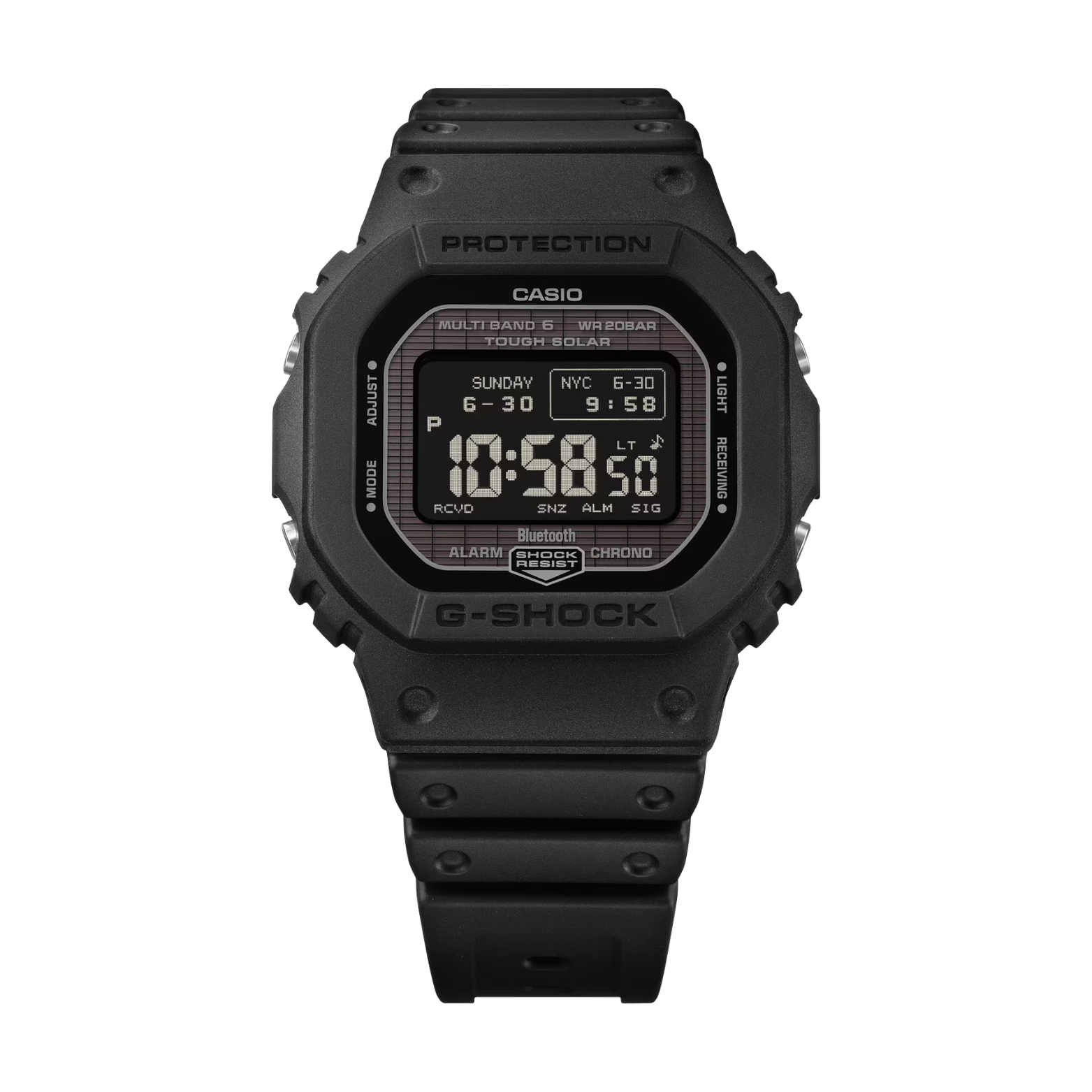 CASIO G-SHOCK GW-BX5600-1A1 Digital Men’s Watch, Tough Solar, Bluetooth Connectivity, 200M Water Resistant, Black Resin Strap