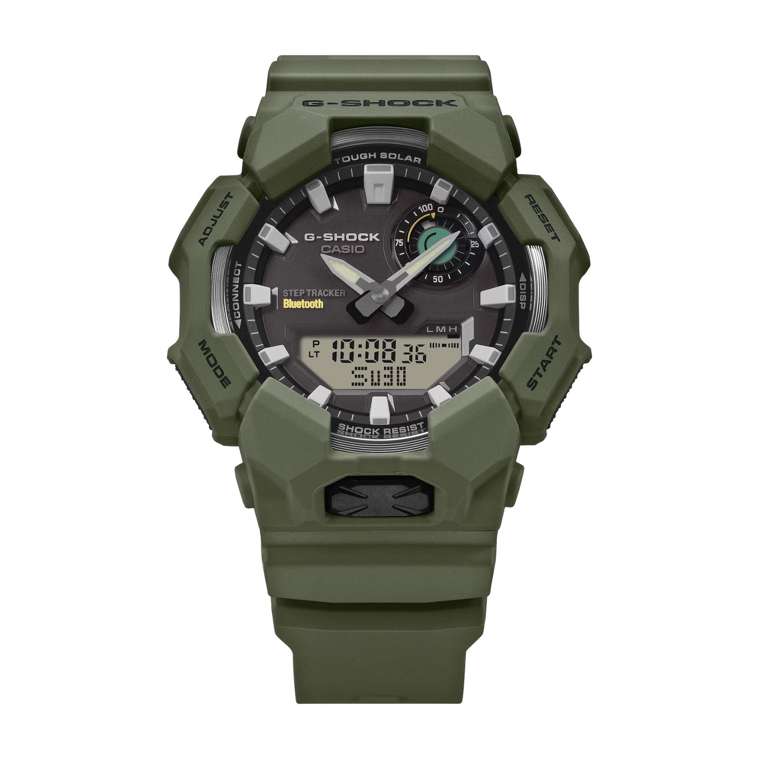 CASIO G-SHOCK GA-B010-3A Analog-Digital Men’s Watch, Shock Resistant, 200M Water Resistant, Green Resin Strap