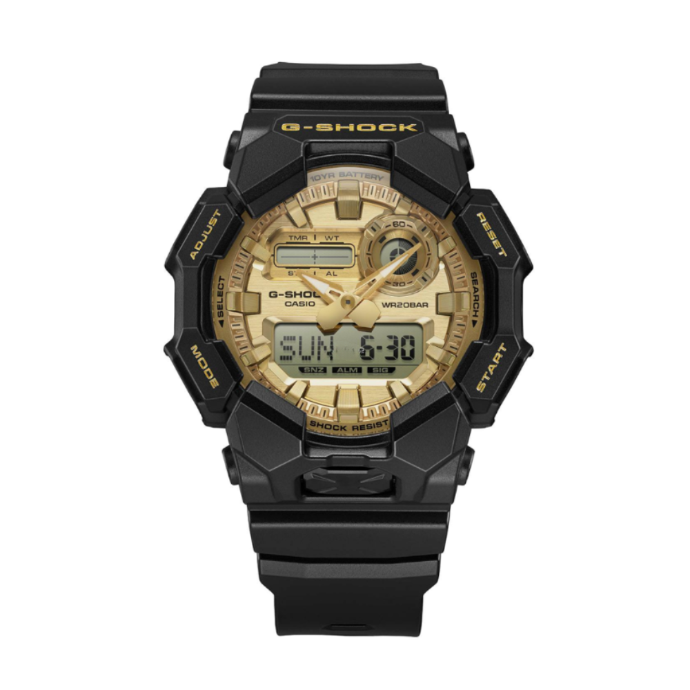 G-SHOCK GA-010GGB-1A9 Men’s Analog-Digital Watch – Shock Resistant, 200M Water Resistance, Black & Gold