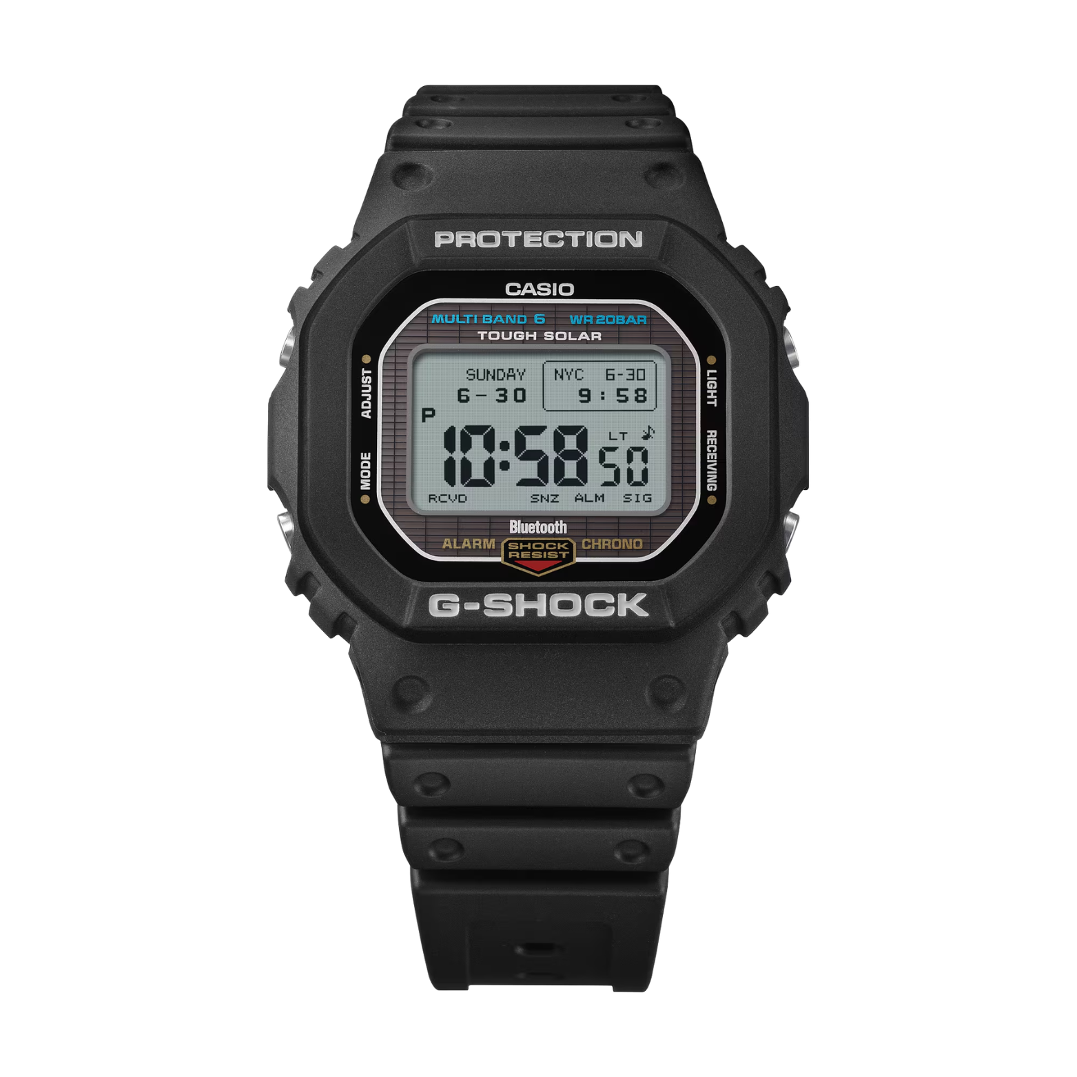 CASIO G-SHOCK GW-BX5600-1D Digital Men’s Watch, Tough Solar, Bluetooth Connectivity, 200M Water Resistant, Black Resin Strap