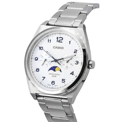CASIO MTP-M300D-7AVDF Men's Analog Watch – Silver Stainless Steel Multi-Dial Quartz Watch | Elegant, Water Resistant & Durable