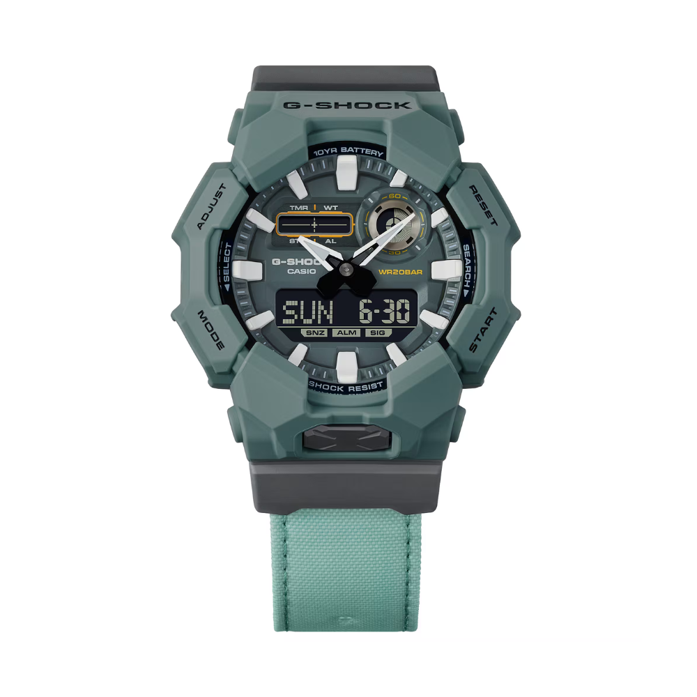 G-SHOCK GA-010CE-2A Men’s Analog-Digital Watch – Shock Resistant, 200M Water Resistance, Resin Band – Blue