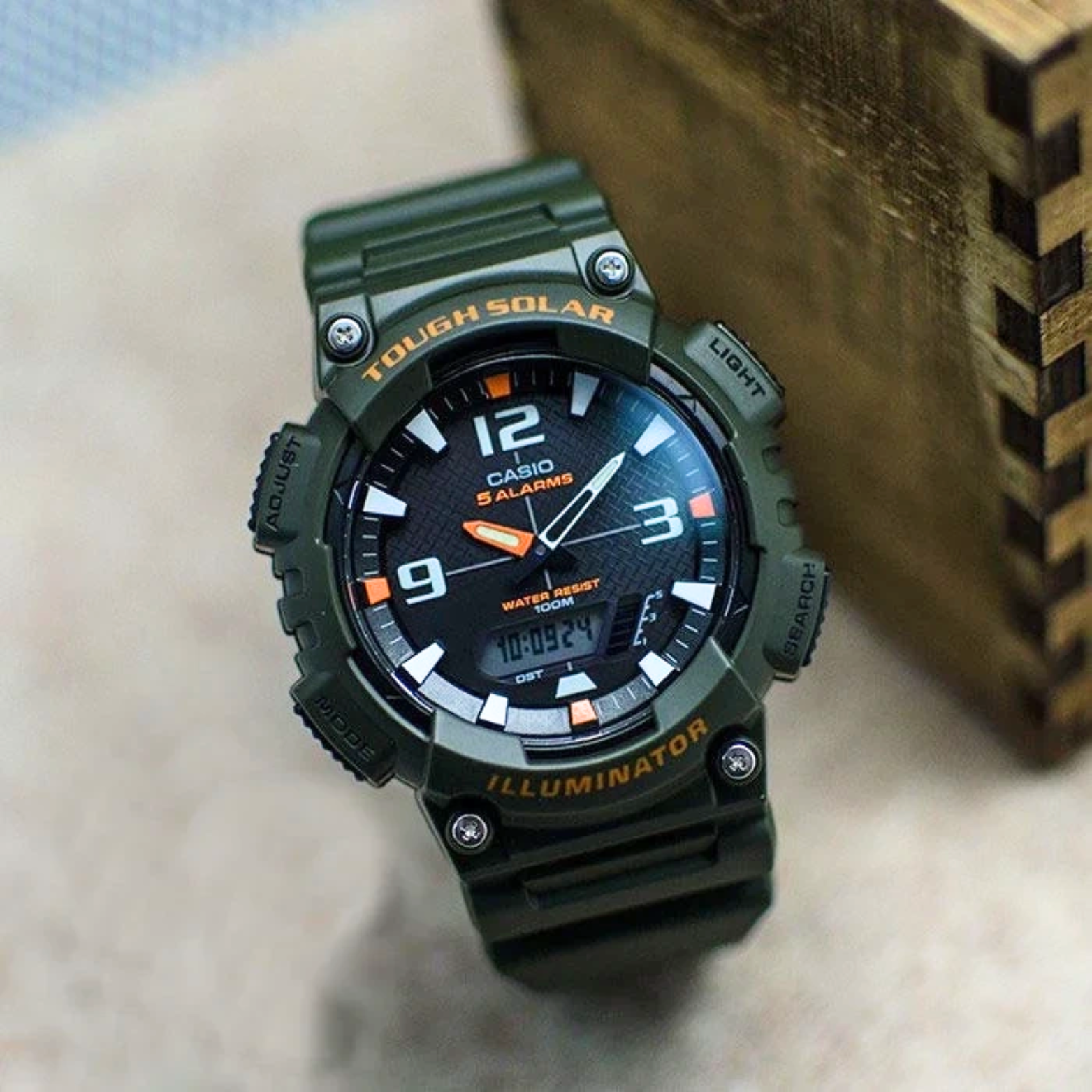CASIO AQ-S810W-3AVDF MODEL ANALOG-DIGITAL TOUGH SOLAR WATCHES
