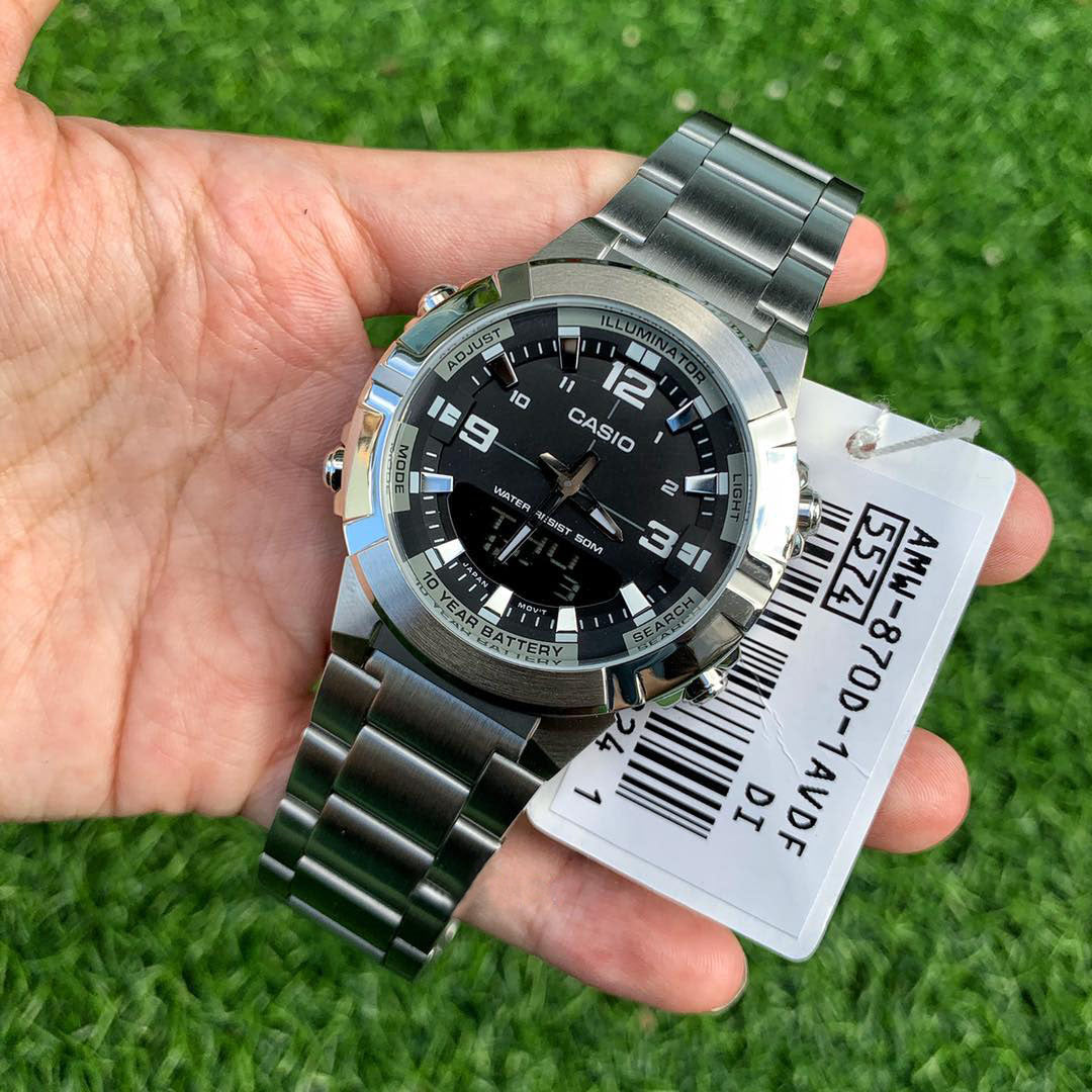 CASIO AMW-870D-1AVDF MODEL ANALOG-DIGITAL COMBINATION WATCHES