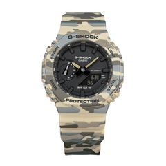 CASIO G-SHOCK GA-2100CM-5ADR Analog Digital Men's Watch Brown Camouflage Resin Strap 200M Water Resistant
