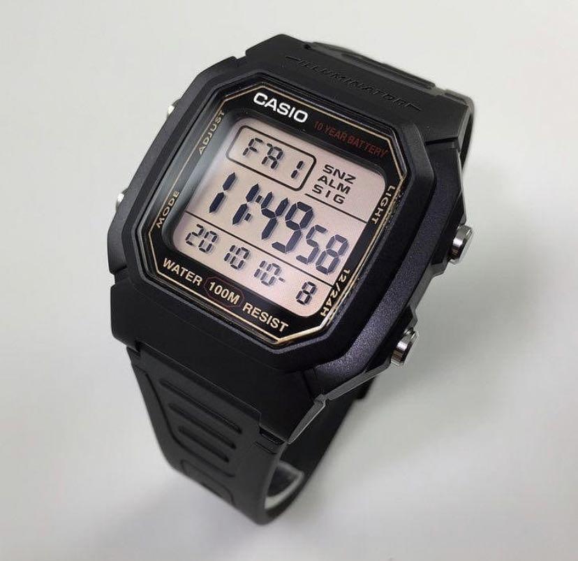 CASIO W-800HG-9AVDF Digital Watch – Classic Design, 100M Water Resistance, LED Backlight, 10-Year Battery
