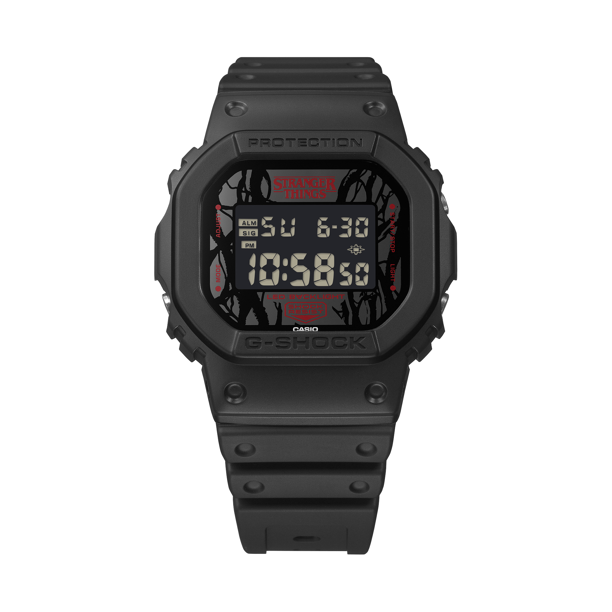 Casio G-SHOCK DW-5600STT-1DR Digital Watch for Men | Shock Resistant | 200M Water Resistant | LED Backlight | Stopwatch & Countdown Timer | Black Resin Strap