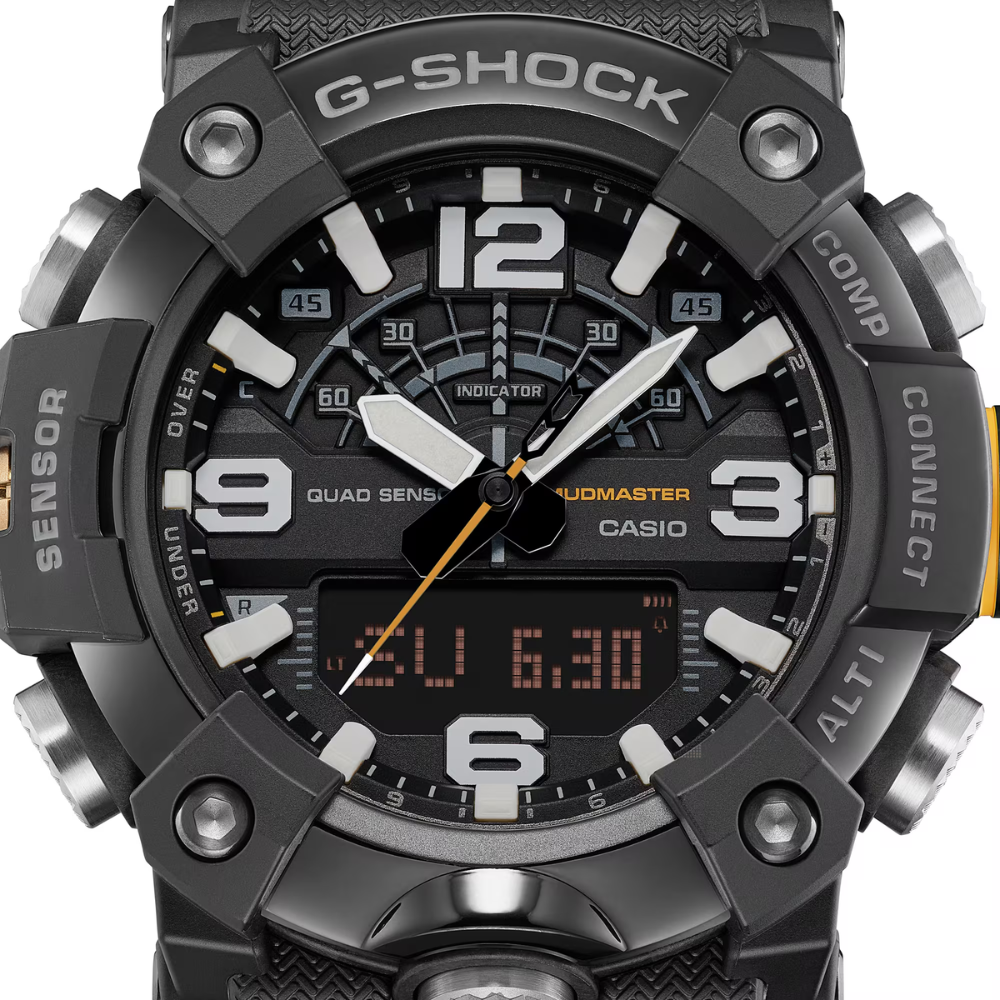 CASIO G-SHOCK GG-B100XMB-1ADR MUDMASTER Analog Digital Men's Watch Black Ion Plated Bezel Bluetooth Quad Sensor 200M Water Resistant