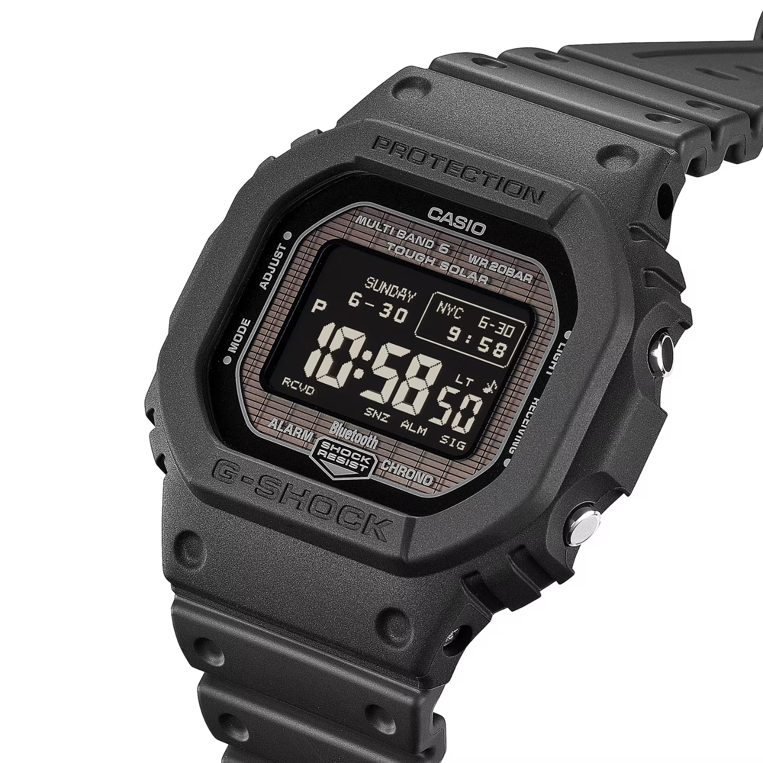CASIO G-SHOCK GW-BX5600-1A1 Digital Men’s Watch, Tough Solar, Bluetooth Connectivity, 200M Water Resistant, Black Resin Strap