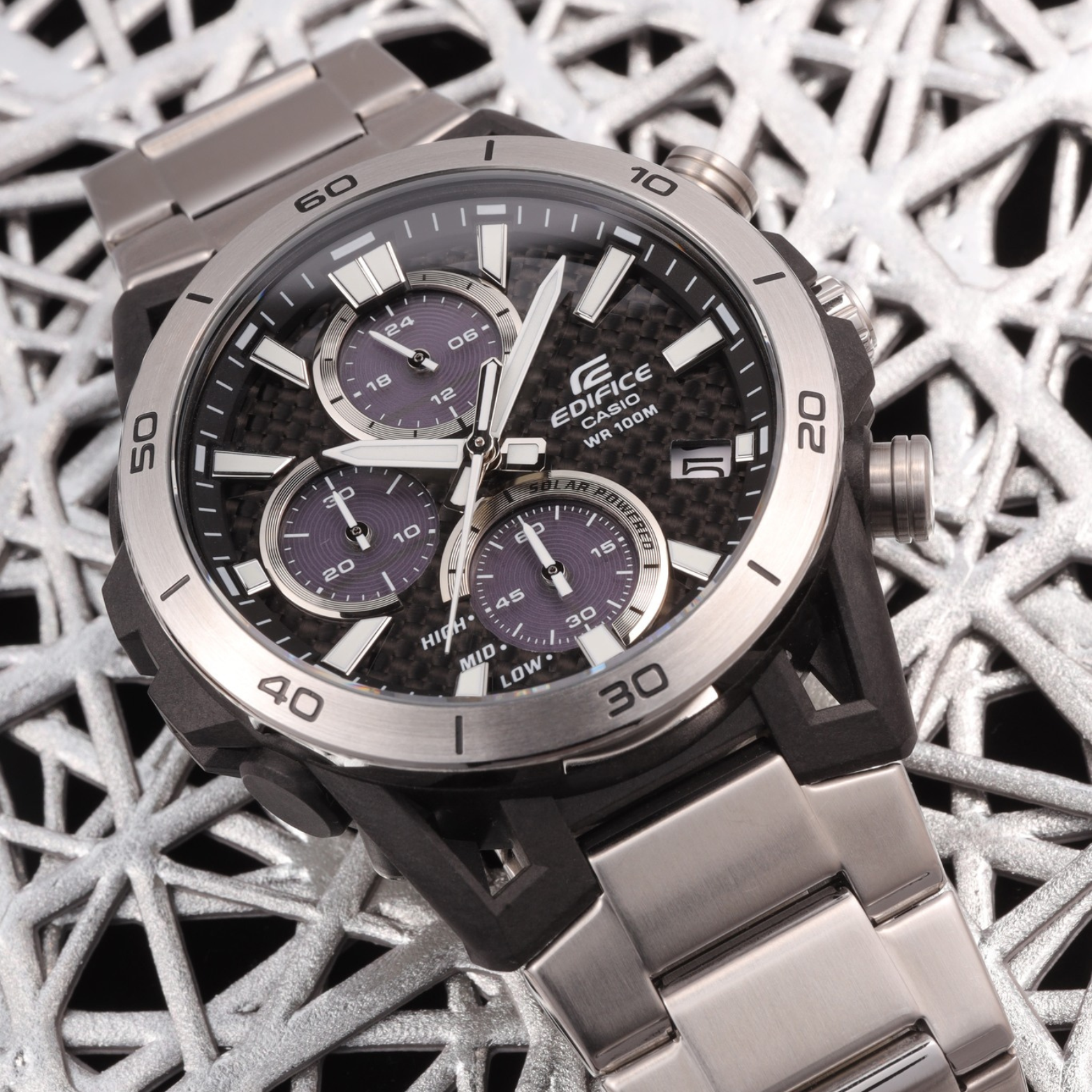 CASIO EDIFICE EQS-960D-1AVUDF Men’s Watch | Stainless Steel Silver | Motorsport-Inspired Premium Style