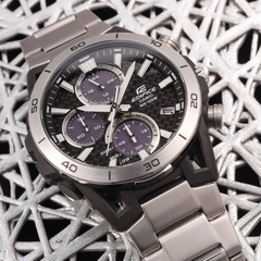 CASIO EDIFICE EQS-960D-1AVUDF Men’s Watch | Stainless Steel Silver | Motorsport-Inspired Premium Style